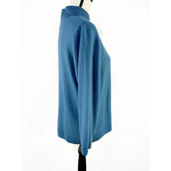 Parisian Works Pullover Top Women's Large Blue 3/4 Sleeves Crew Neck - Picture 4 of 9